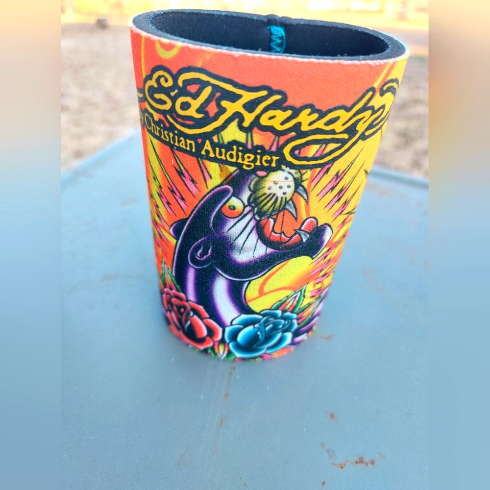Ed Hardy Can Insulator Beer Koozie